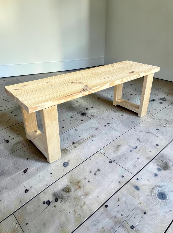 DIY Pine Bench Kit with Seat Top — 3-, 4- & 5-Foot